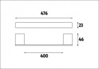 Držák na ručníky NIMCO KIBO 476 mm, chrom   Ki14046-26